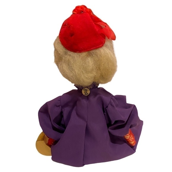 ♥️RED HAT SOCIETY Victoria’s Button Handmade Doll Red Purple - Picture 3 of 8